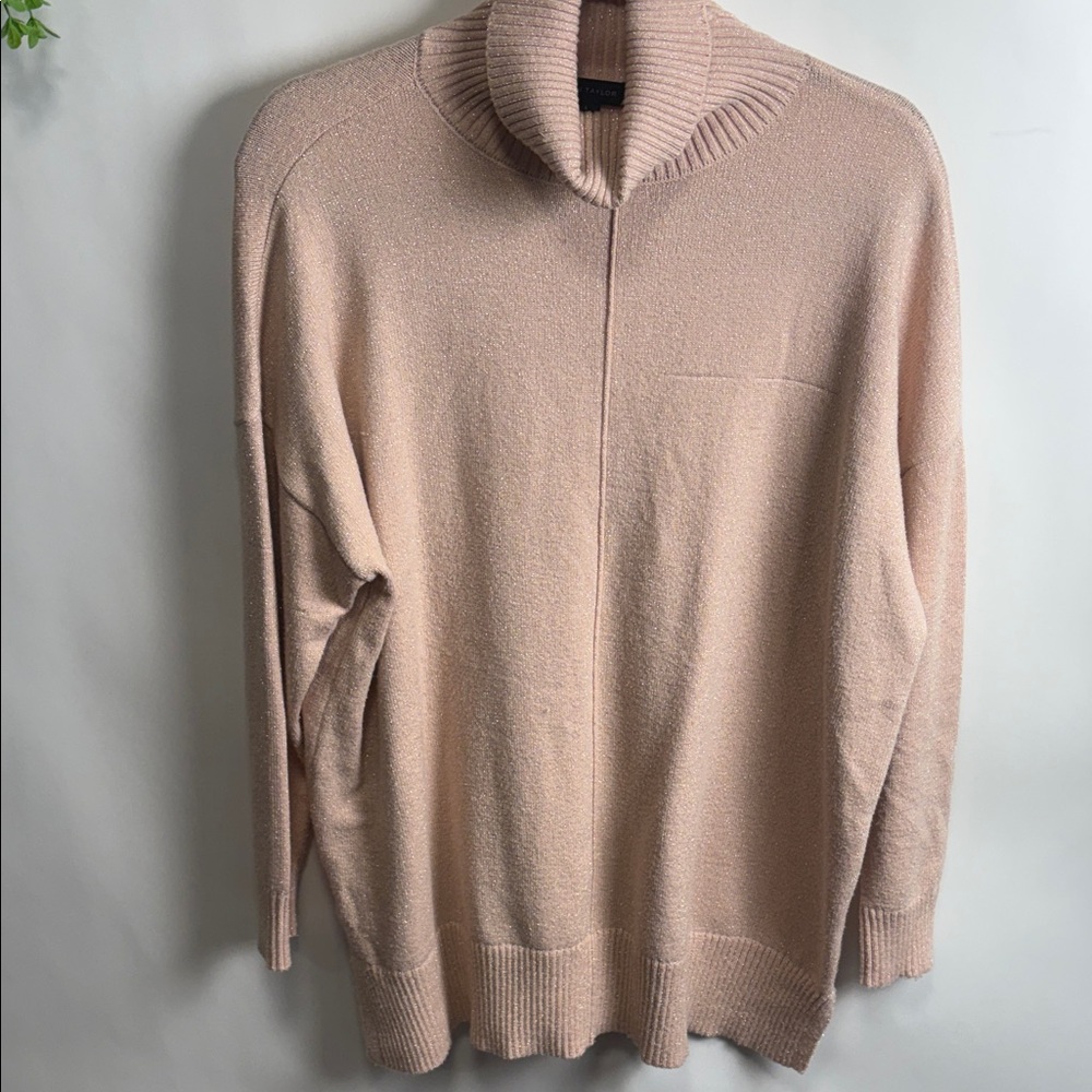 Ann Taylor Blush Pink Turtleneck Sweater